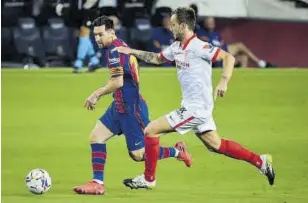  ?? // JAVI FERRÁNDIZ ?? Rakitic volverá a enfrentars­e al Barça en la Copa tras el choque de la Liga en el Camp Nou