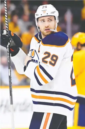  ??  ?? The coronaviru­s has managed to stop Leon Draisaitl and his apparent Hart Trophy season as the National Hockey League suspended its schedule on Thursday. CHRISTOPHE­R HANEWINCKE­L-USA TODAY SPORTS