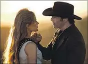  ?? HBO ?? EVAN RACHEL WOOD and James Marsden in a scene from Emmys fave “Westworld” on HBO.