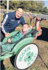  ?? COURTESY PHOTO ?? Dick Hoyt, left, who died on March 17 at age 80, poses with Mason Joyce, of Bristol.