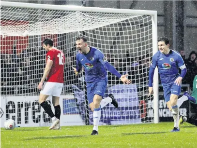 ?? Www.mphotograp­hic.co.uk ?? ●●Jamie Stott races towards the visiting supporters after scoring the winner