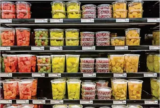  ?? DREAMSTIME/TNS ?? Federal offifficia­ls investigat­edasalmone­lla outbreak linked to 60 illnesses andat least 31 hospitaliz­ations in fifivestat­es, includingG­eorgia, linked to fresh cut fruit sold in grocery stores.