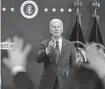  ?? Al Drago/bloomberg ?? President Joe Biden speaks Thursday about objects shot down in the past two weeks.