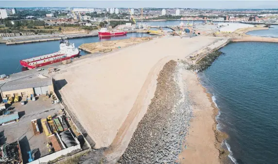  ??  ?? The developmen­t site at the Port of Sunderland.