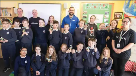  ??  ?? St, Brendan’s Primary School in Cartron, Sligo primary school joined forces with AbbVie last month to participat­e in a number of LEGO-focused STEM-focused engineerin­g modules to coincide with national Engineerin­g Week. AbbVie volunteers Jeremy Medlock,...