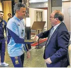  ?? RFEF ?? Miquel Iceta visitó la concentrac­ión.