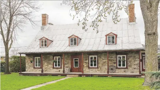  ?? PHOTOS: PERRY MASTROVITO ?? French colonial in design, the house was officially designated a heritage monument of exceptiona­l value by the Quebec government in 2012.