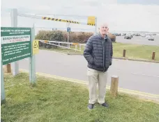  ?? ?? Victims Action Group spokesman John White at Beach Road car park.