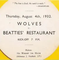  ??  ?? Newly-promoted Wolves were about to celebrate in some style at Beatties