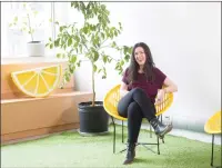  ?? THE CANADIAN PRESS/CHRIS YOUNG ?? Rachel Kelly, owner of Make Lemonade, a Toronto workspace for women, is pictured in the 3,000 square-foot space, on March 30.