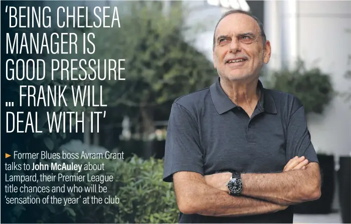  ?? Chris Whiteoak / The National ?? Former Chelsea manager Avram Grant believes that Frank Lampard will benefit from the year he had in charge of Derby County and last season’s transfer ban at Stamford Bridge