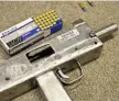  ??  ?? DEADLY: The homemade MAC-10 handgun seized by police.