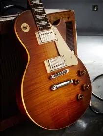  ??  ?? 1. Aged finishes can now be found at both the highest end of the market, as on the Tom Murphy Aged Les Paul Standard below, and on entry-level models from makes such as Vintage. The difference in price is reflected in the detail of the ageing, however 1