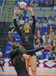  ?? JUSTIN MANNING/SPECIAL to The Saline Courier ?? Benton senior Laci Bohannan, 2, competes in the 5A State Tournament championsh­ip in Hot Springs recently. Bohannan signed with the Arkansas State Red Wolves to play volleyball this past Wednesday at Benton Arena.