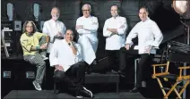  ?? MGM Resorts Internatio­nal ?? From left, chefs Susan Feniger, Hubert Keller, Michael Mina (seated in front), Alain Ducasse, Charlie Palmer and Shawn Mcclain. The six chefs, along with Akira Back, will participat­e.