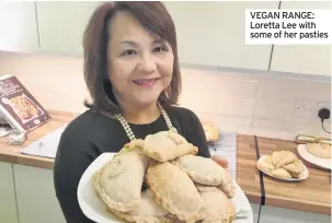  ??  ?? VEGAN RANGE: Loretta Lee with some of her pasties