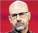  ?? AP-BILD: Meissner ?? Enttäuscht: Leverkusen­s Peter Bosz