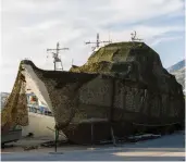  ?? — AFP ?? Late Yugoslavia’s President Josip Broz Tito’s yacht Jadranka, covered with camouflage netting.