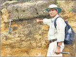  ??  ?? GVR Prasad at a dig site in Ariyalur, Tamil Nadu. Palaeontol­ogy holds clues to how life survived after each of Earth’s previous mass extinction events, Prasad says.