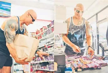  ?? ?? Dwayne Johnson admitted that he used to steal chocolate bars from his local 7-Eleven store every day back when he was 14. — Picture via Instagram/ Dwayne Johnson