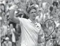  ?? AP ?? Kevin Anderson outlasted John Isner in five sets to reach Sunday’s championsh­ip match.