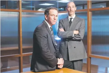  ?? TIM FRASER FOR NATIONAL POST ?? Tailwind Capital portfolio managers Michael Bregman, left, and Gordon Henderson are not fazed by the slow economy.
“A difficult environmen­t better separates the winners from the losers,” Bregman says.