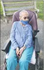  ?? SUBMITTED PHOTO ?? Ivery Jenkins, 88, sits under a tent on Aug. 21 during her visit with loved ones since before March 13, when Pocopson Home allowed visitation­s again for the first time in 161 days.