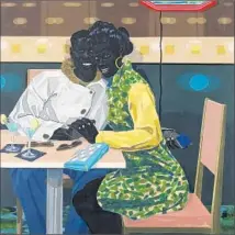  ?? Images from MOCA ?? KERRY JAMES MARSHALL, who created “Untitled (Club Couple),” is the subject of an exhibition curated by Molesworth.