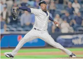  ??  ?? Aroldis Chapman had allowed at least two runs in each of his last three outings. | GETTY IMAGES