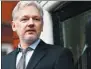  ?? PETER NICHOLLS / REUTERS ?? Julian Assange, WikiLeaks founder