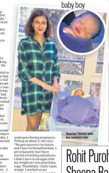  ??  ?? Saumya Tandon with her newborn son