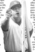  ?? SUN-TIMES ?? Can you imagine former Cubs manager Lee Elia directing his 1983 rant at cardboard fans?