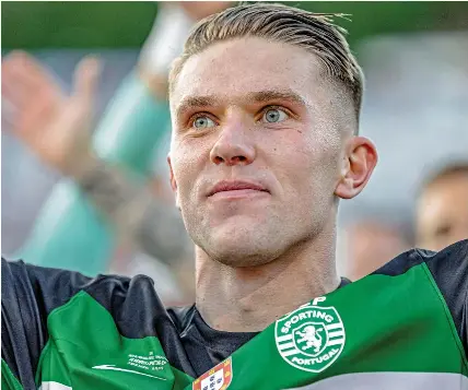  ?? ?? Viktor Gyokeres, avançado de 27 anos, tem contrato com o Sporting válido até junho de 2028 e cláusula de rescisão de 100 milhões de euros