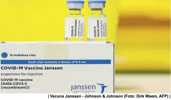  ??  ?? | Vacuna Janssen - Johnson & Johnson (Foto: Dirk Waem, AFP) |