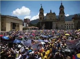  ?? ?? ►Las protestas comenzaron a las 10 de la mañana de este miércoles.