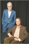  ?? AP-Yonhap ?? Harry Bliss, seated, and Steve Martin pose for a portrait to promote the book “Number One Is Walking: My Life in the Movies and Other Diversions” in New York, Nov. 3.