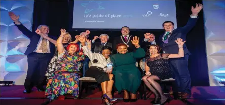  ??  ?? Enjoying the moment. Members of ‘Welcome Group Kenmare’ enjoying their award at the Pride of Place Awards ceremony in Kilkenny last weekend. Also pictured is the Mayor of Kerry, Cllr Niall Kelleher.