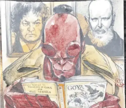 ?? INSTAGRAM DEL ARTISTA ?? Stéphane Levallois presenta `Goya Hellboy: una visión de la iconografí­a de monstruos de Stéphane Levallois' en Badajoz.