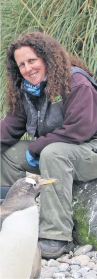  ??  ?? Animal magic: Carolyn Hope (also far left) loves her job as a keeper at Belfast Zoo