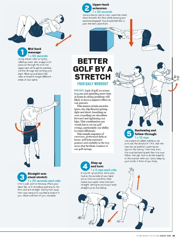 Printable Golf Stretching Exercises Winterize Your Golf Game | Men's