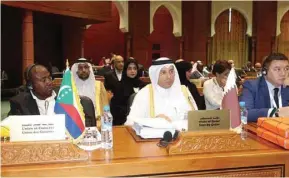  ??  ?? HE the Minister of Education and Higher Education Dr Mohamed Abdul Wahed Ali al-Hammadi attends the 13th Session of the General Conference of ISESCO in Rabat, Morocco.