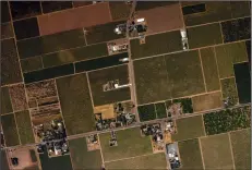  ?? COURTESY PHOTOGRAPH ?? An aerial photograph taken east of Lodi by TerrAvion Inc., a company that uses aerial technology to help farmers enhance the quality of their crops.