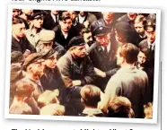  ?? ?? The Nazi Armaments Minister Albert Speer, right centre facing the crowd, addresses the very industrial workers Gomorrah was designed to de-house and demoralise