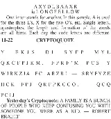 Daily Cryptoquote - Arkansas Democrat-Gazette (2022-11-22)