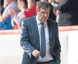  ?? Picture: SNS. ?? Much to ponder: Tommy Wright admitted his team’s display was probably the worst since he took over at McDiarmid.