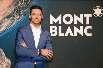  ?? Bob Levy / Getty Images ?? “I wanted to be an astronaut when I was younger,” says Hugh Jackman, Montblanc’s global ambassador. The actor-entertaine­r brings his one-man show to Toyota Center on Tuesday.