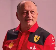  ?? ?? Capo Il francese Frederic Vasseur, 54 anni, team principal della Ferrari