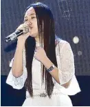  ??  ?? Shielah Faye Labadan, 2019 J-pop Anime Singing Contest grand prize winner, sings Yukino Hana by Mika Nakashima