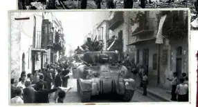  ??  ?? Befolkning­en i Palermo hilser enheder fra Pattons 7th US Army velkommen i juli 1943 efter byen har overgivet sig. Der var stor begejstrin­g i det sydlige Italien, da krigshandl­ingene var ovre.