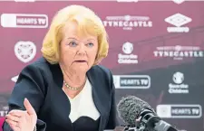  ??  ?? Hearts owner Ann Budge has taken her case to court.